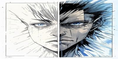 漫画画质对比图，左侧模糊旧版与右侧清晰新版并排展示，画面对比鲜明效果震撼